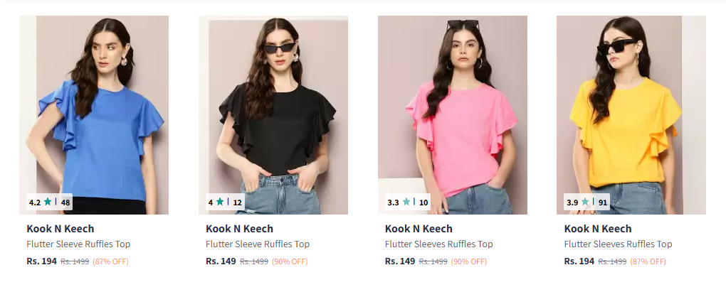 Image of Kook N Keech Women Clothings & Apparel starting at just ₹194