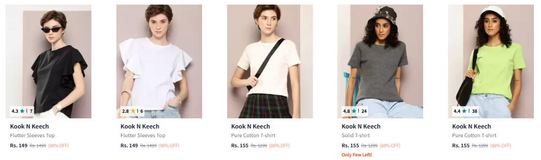 Image of Kook N Keech Women's T Shirt upto 90% Discount