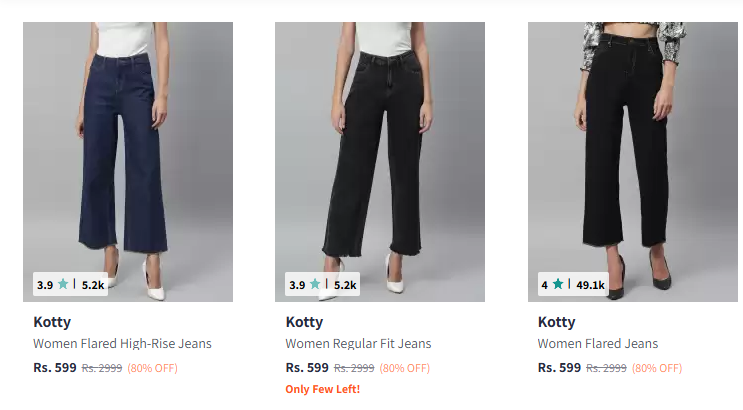 Image of Kotty Women's Jeans Minimum 80% Discount 