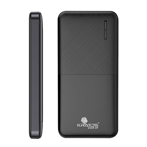 Image of Kratos Legend Pro Power Bank with USB C/B Input, Dual USB A Output, Slim Power Bank 10000mah