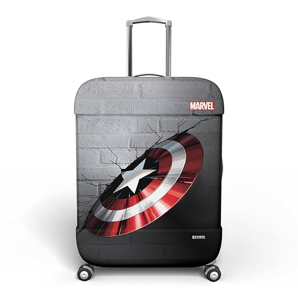 Image of Kuber Industries Marvel Captain America Shield Luggage Cover