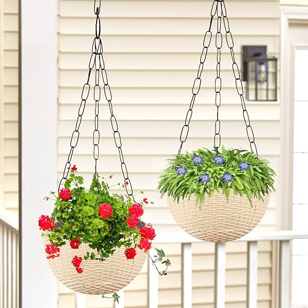 Image of Kuber Industries Pack of 2 Hanging Flower Pot 7 Inch