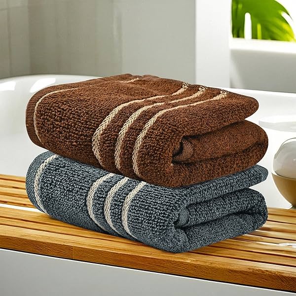 Image of Kuber Industries Pack of 2 Soft Cotton Face Towels 