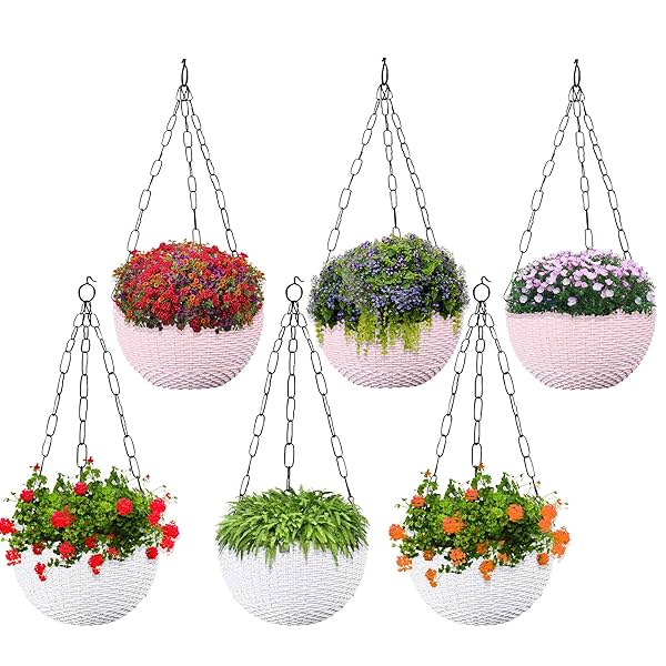 Image of Kuber Industries Pack of 6 Hanging Flower Pot