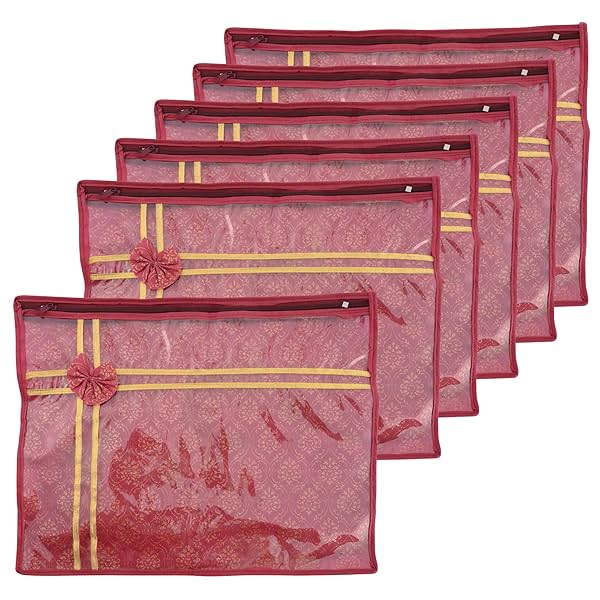 Image of Kuber Industries Pack of 6 Single Saree Bags 