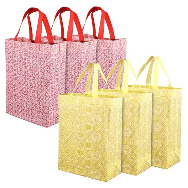 Image of Kuber Industries Reusable Shopping Bags for Grocery Pack Of 6