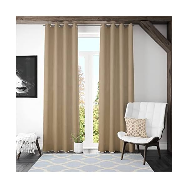 Image of Kuber Industries Set of 2 100% Darkening Black Out Curtain