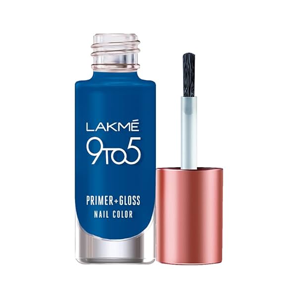 Image of LAKMÉ 9 To 5 Primer + Glossy Finish Nail Colour|| Blueocean|| 6Ml