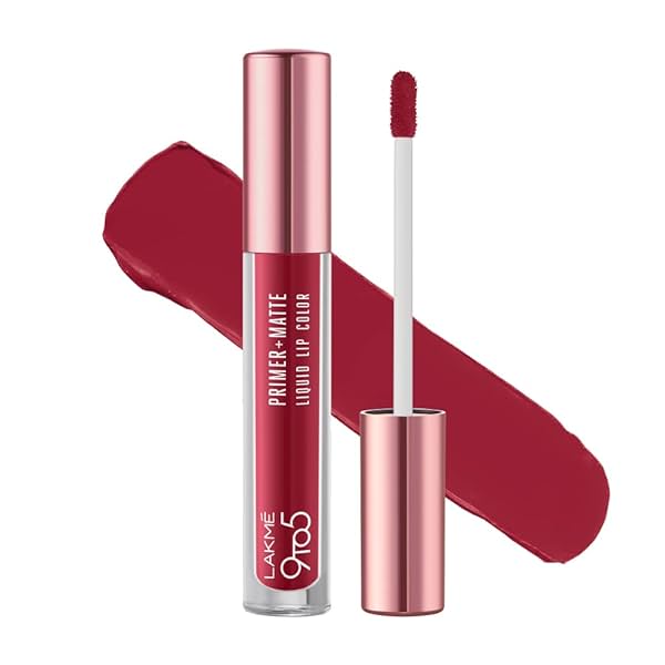 Image of LAKMÉ 9 to 5 Primer + Matte Liquid Lipstick - Mp3 Dusty Rose, 4.2 ml