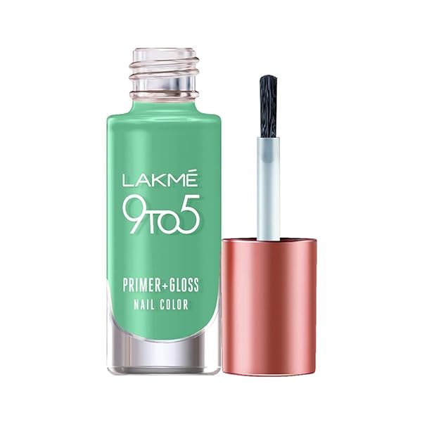 Image of LAKMÉ 9To5 Primer + Glossy Finish Nail Colour|| Mint Twist|| 6 Ml