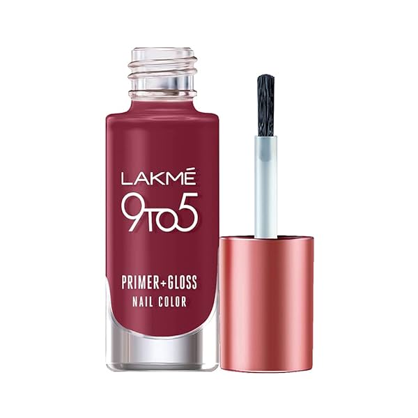 Image of LAKMÉ 9To5 Primer + Glossy Finish Nail Colour || Scarlet Blaze || 6 Ml