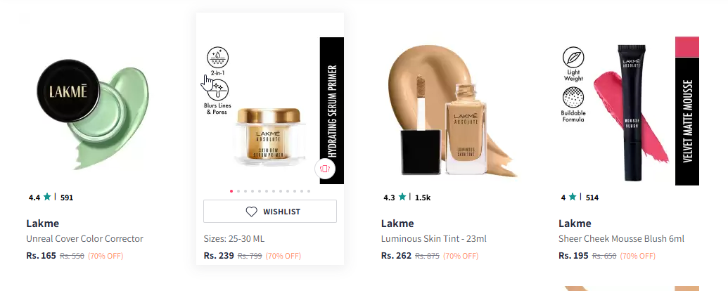 Image of LAKMÉ Beauty Product Starting At @₹165