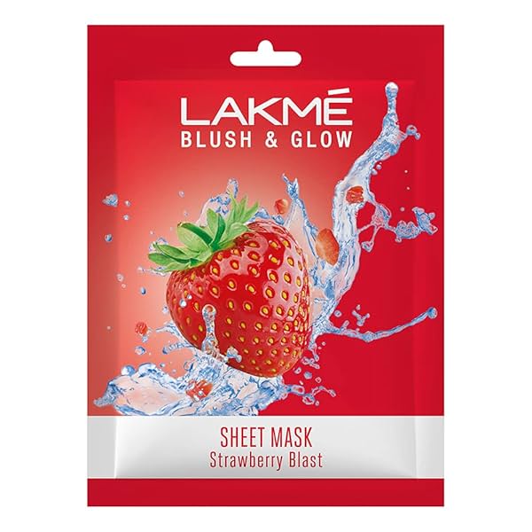 Image of LAKMÉ Blush & Glow Strawberry Sheet Mask, 25 Ml