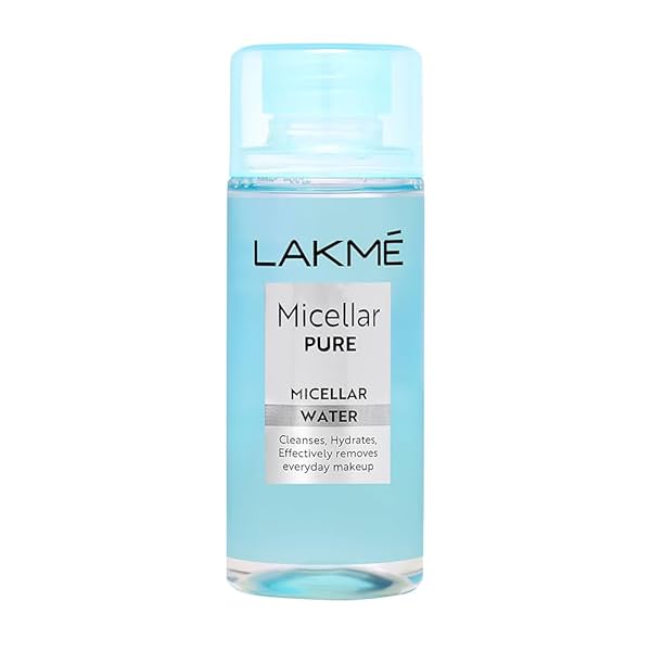 Image of LAKMÉ Micellar Water: Hydrating & Soothing Face Cleanser | Gentle Makeup Remover, Micellar Cleansing Water 200ml