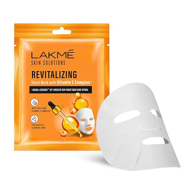 Image of LAKMÉ Skin Solutions Sheet Mask Revitalizing With Vitamin C 25Ml, Pack Of 1