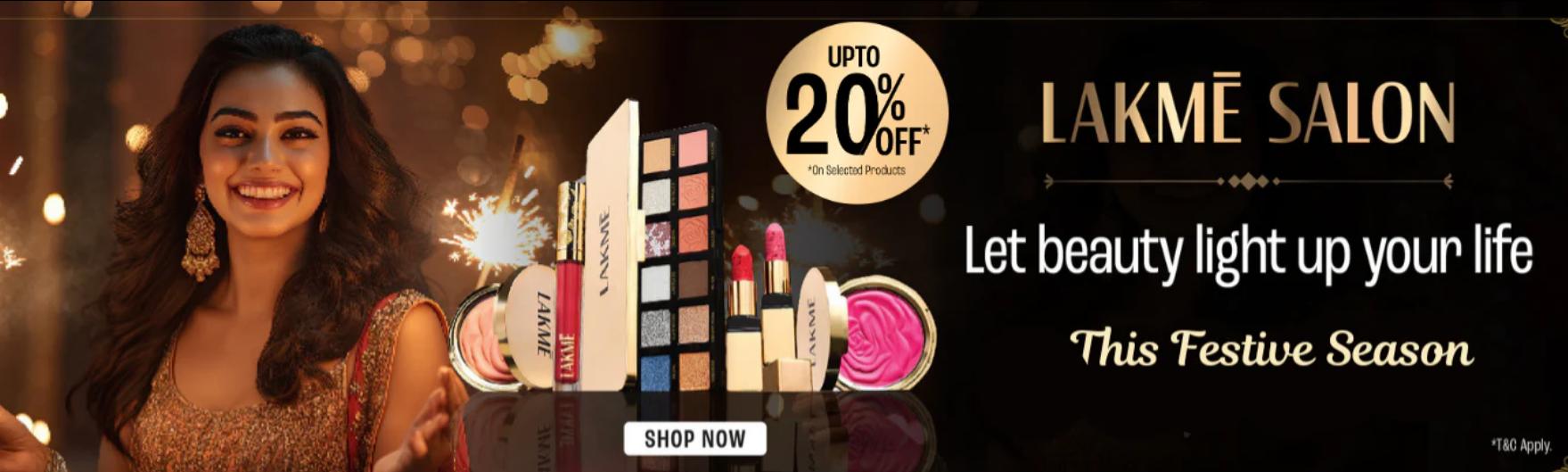 Image of LAKME SALON Festive Offers : Save up to 20% + Extra ₹250 on hair & Skin Care Products