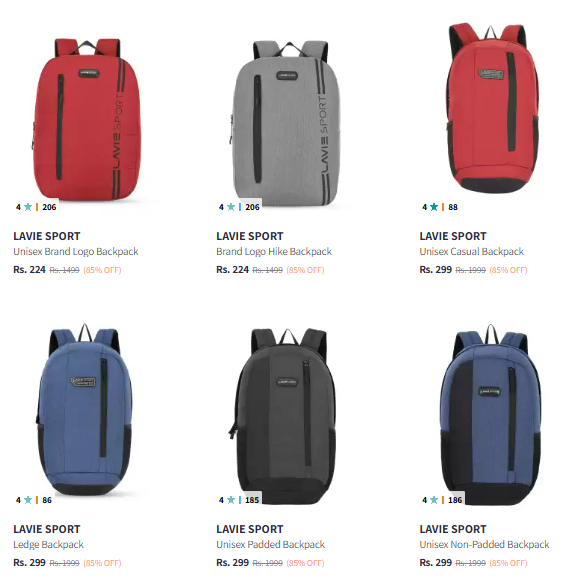 Image of LAVIE SPORT Brand Backpack @ Flat 85% Discount