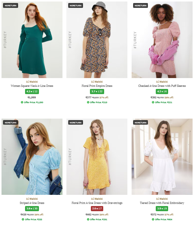 Image of LC Waikiki Brand Women's Dresses @ Up to 87% Discount