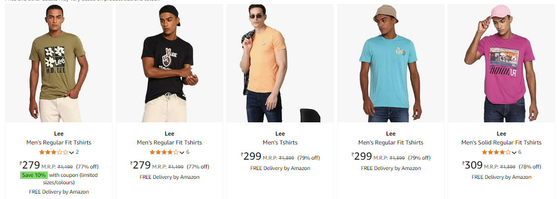 Image of LEE CLOTHING Minimum 75% Discount