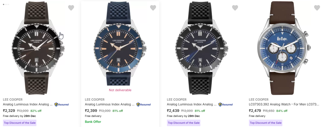 Image of LEE COOPE Watch - For Men up to 84% Discount