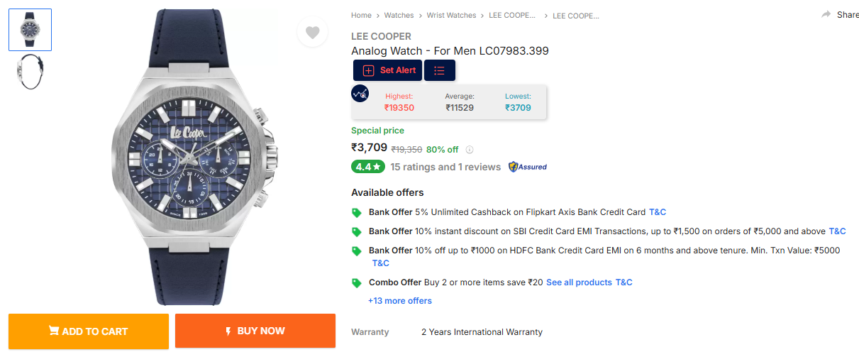 Image of LEE COOPER Analog Watch - For Men LC07983.399