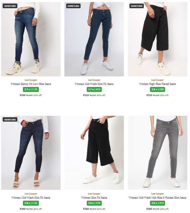 Image of LEE COOPER Brand Women's Jeans @ Up to 80% Discount