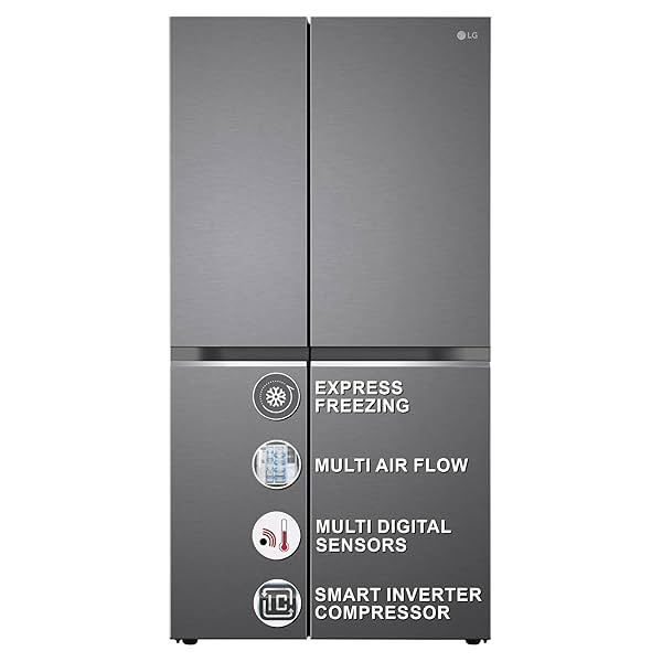 Image of LG 655 L Double Door Side-By-Side Refrigerator