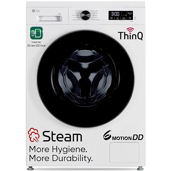 Image of LG 9 Kg 5 Star Wi-Fi, Steam, Inverter Direct Drive Technology, 6 Motion DD, Fully-Automatic Front Load Washing Machine (