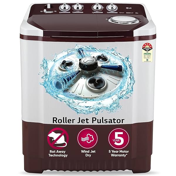 Image of LG (P8530SRAZ) 8.5kg Semi-Automatic Washing Machine.