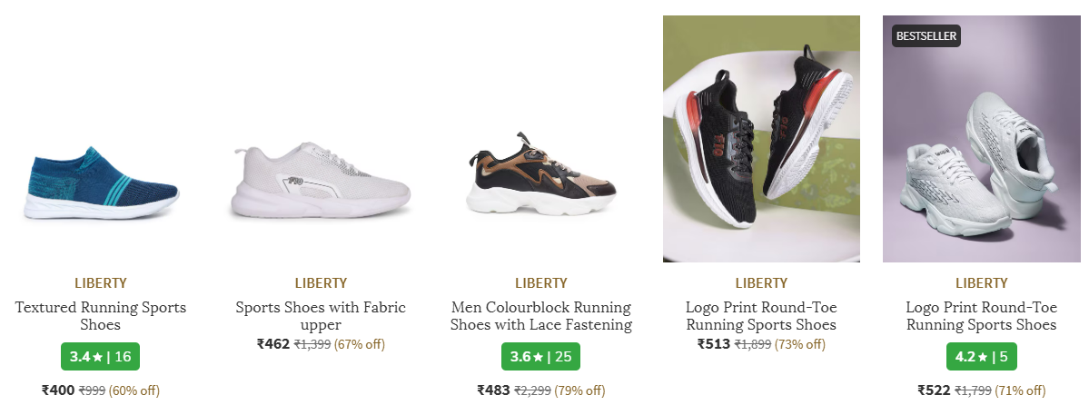 Image of LIBERTY Textured Running Sports / Outdoor Shoes at 60%-80% Discount 