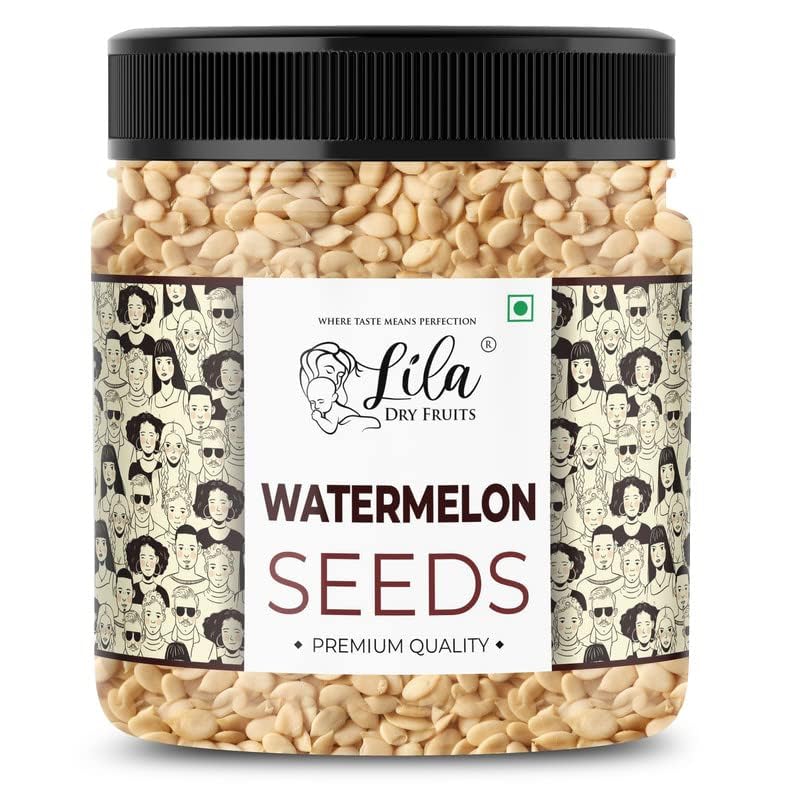 Image of LILA DRY FRUITS Premium Raw Organic WaterMelon Seeds 250grams Jar Pack | .