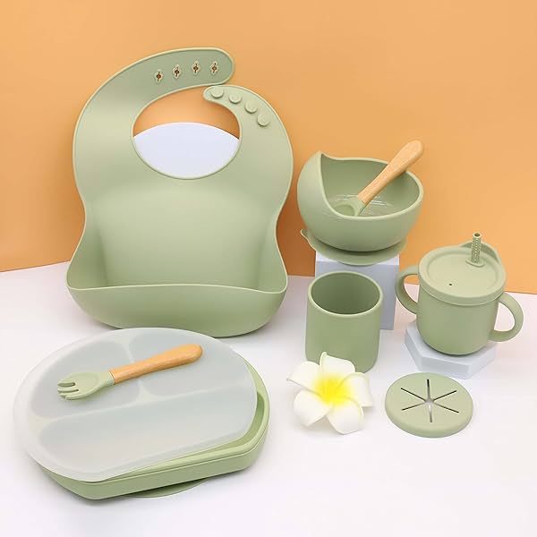 Image of LITTLE CURIOUS Silicone Baby Feeding Set