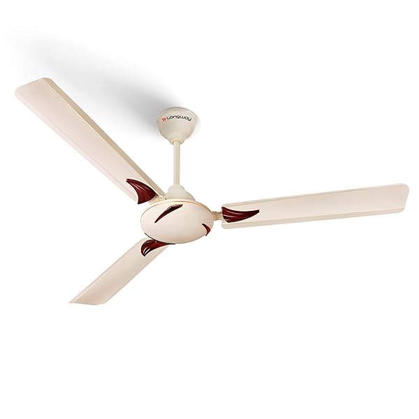 Image of LONGWAY Creta P1 ceiling fan, 1200mm, ivory, single pack.