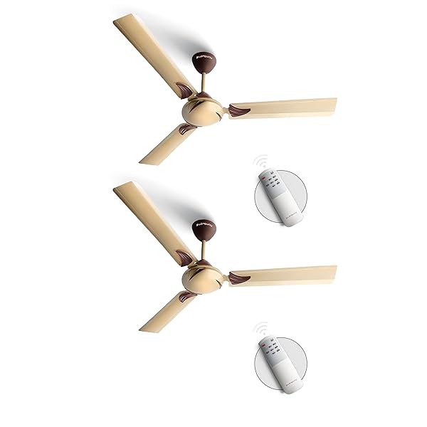 Image of LONGWAY Creta P2 1200 mm Ceiling Fan (Golden, Pack of 2)