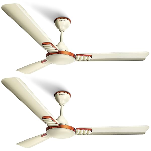 Image of LONGWAY Wave P2 1200 mm Ceiling Fan (Ivory, Pack of 2)