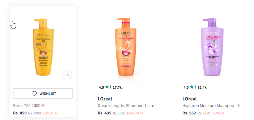 Image of LOreal Paris Extraordinary Oil Nourishing Shampoo up to 62% Discount