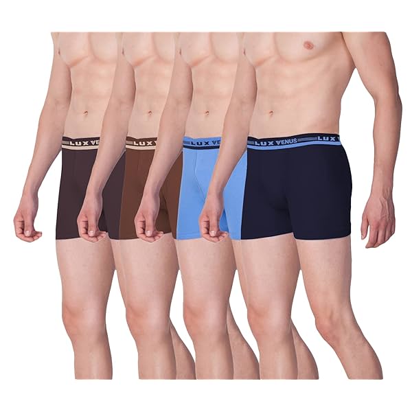 Image of LUX VENUS Men's Cotton Classic Modern Solid Trunks