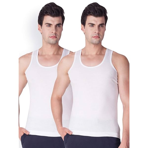 Image of LUX VENUS Men's Solid Vest (Pack of 2)