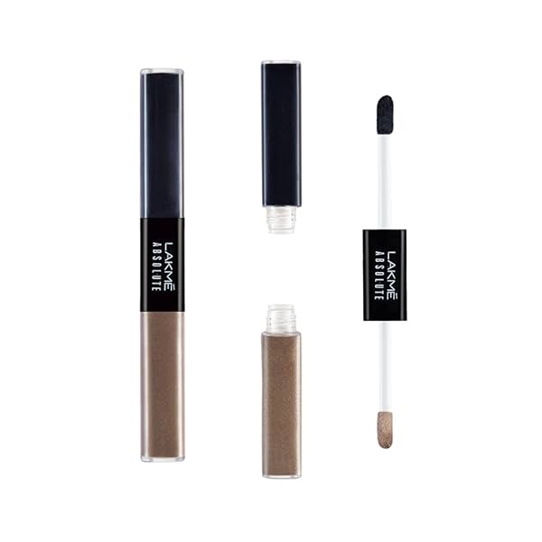 Image of Lakmé Absolute Explore Liquid Eyeshadow Duos 10 ml - Cashmere Love & Diamond Black