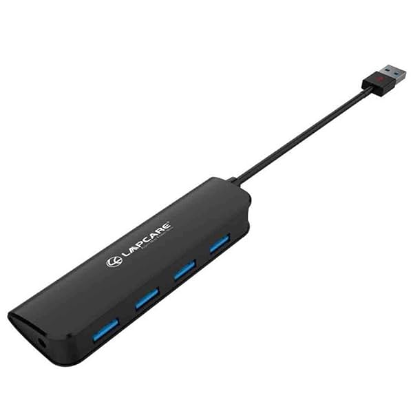 Image of Lapcare 4 High Speed Multi Port USB 3.0 Hub with 30cm Cable and Data Transfer Speed.