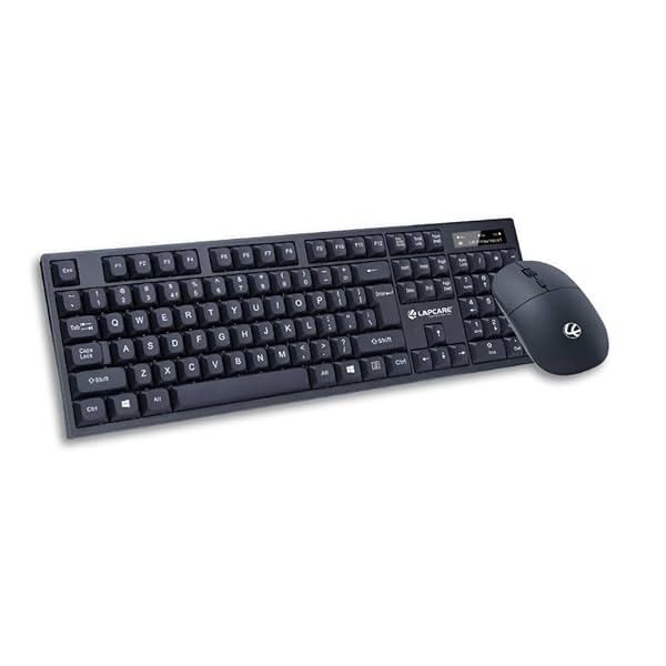 Image of Lapcare WL-102 Wireless Keyboard and High Precision Mouse, 2.4GHz Wireless with Nano 