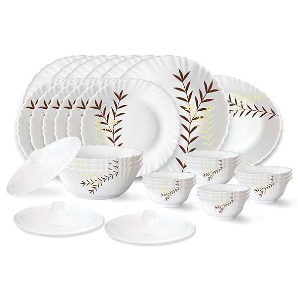 Image of Larah by Borosil Opalware Dinner Set 31 PCS