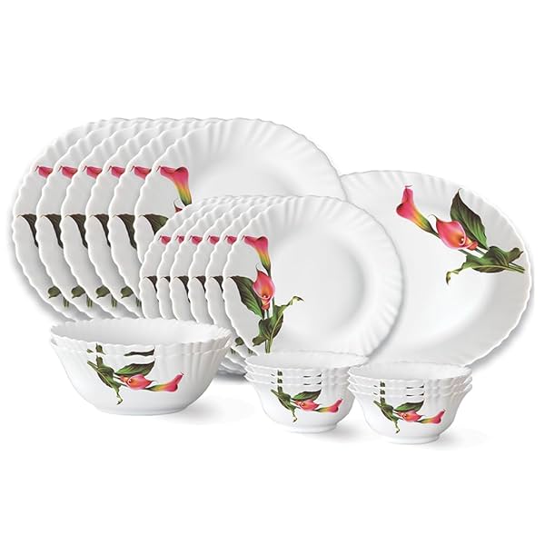 Image of Larah by Borosil Stargazer Opalware Dinner Set (21 Pc)