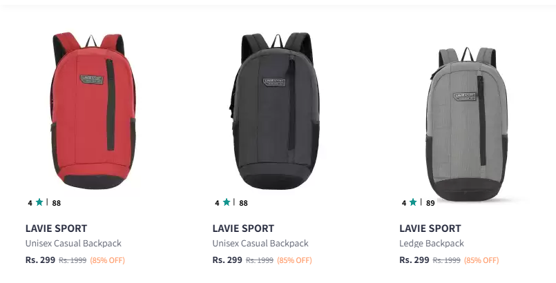 Image of Lavie Sport Bags Min. 80% Discount Starting at just ₹299