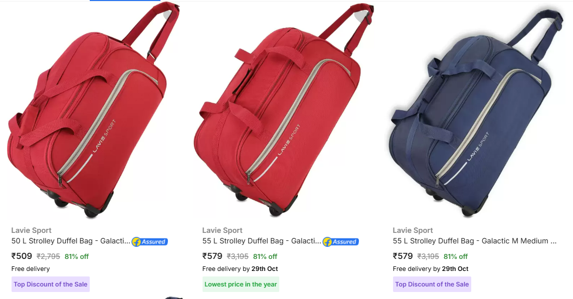 Image of Lavie Sport Duffel Bags ₹509