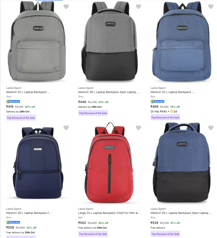 Image of Lavie Sport Laptop Bags @ Minimum 80% Discount