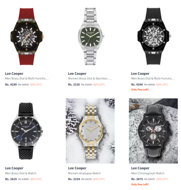 Image of Lee Cooper Watches @ Minimum 80% Discount