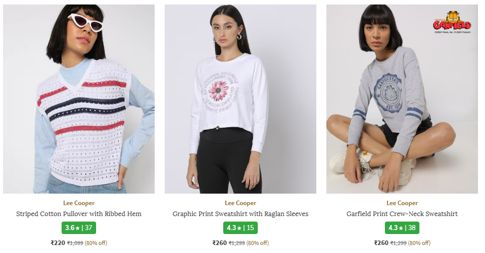 Image of Lee Cooper Women Sweaters & Sweatshirts min. 80% Discount