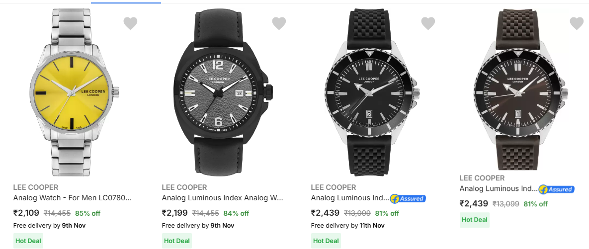 Image of Lee Cooper Wrist Watches Up to 85% discount 