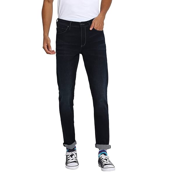 Image of Lee Men's Bruce Skinny Fit Mid-Rise Jeans